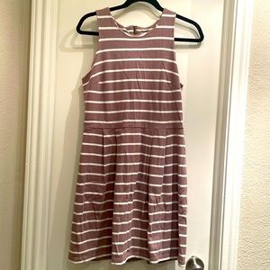 Ann Tylor Loft Women’s Striped Zippered Back Dress, Size 10